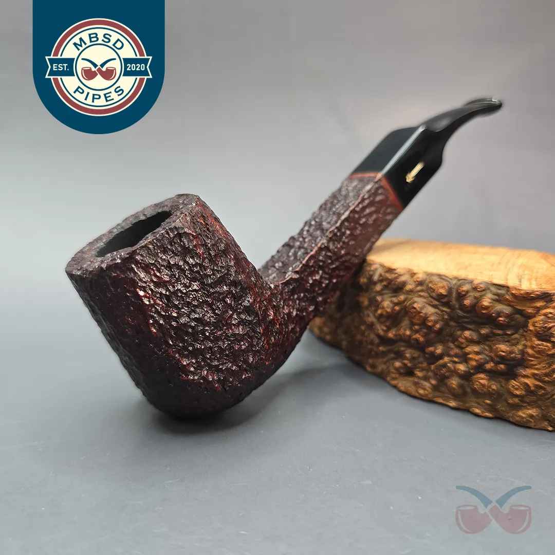 Savinelli Standing 513 KS Rusticated Panel Estate Briar Pipe, Italian Estates, 6mm
