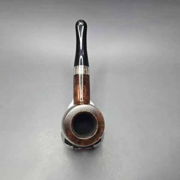 Peterson House Pipe Oak Smooth Billiard w/ Silver Briar Pipe, New - Image 9