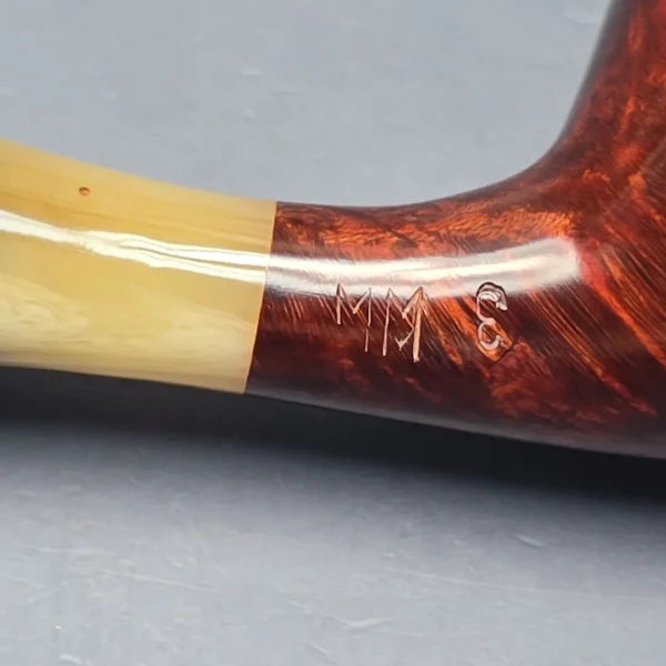 MBSD Briars Modern Masters 3 Smooth Tulip w/ Faux Horn Handmade Briar Pipe, New - Image 12