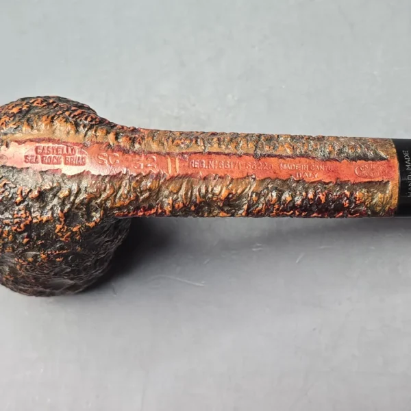 Castello (1950s-60s) Sea Rock Briar SC 32 Rusticated Canadian Estate Briar Pipe, Italian Estates - Image 10