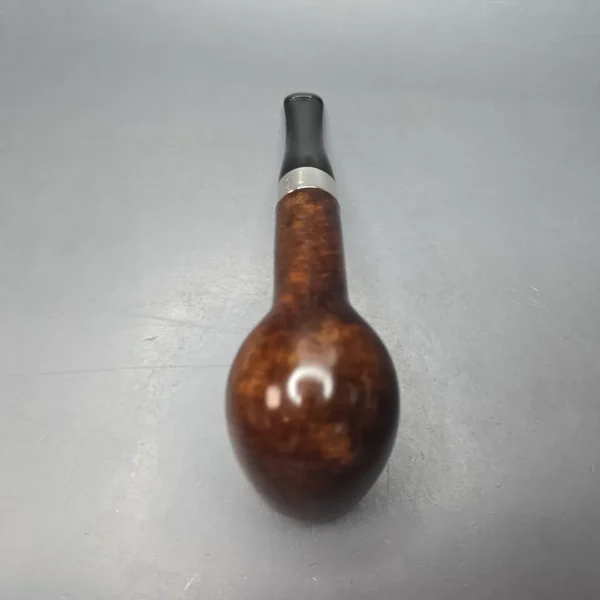 Peterson House Pipe Oak Smooth Billiard w/ Silver Briar Pipe, New - Image 10