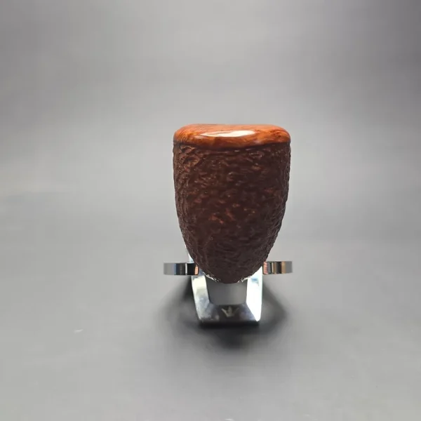 Julius Vesz 1988 Hand Cut 2 Partially Rusticated Canadian Estate Briar Pipe, Other Estates - Image 3