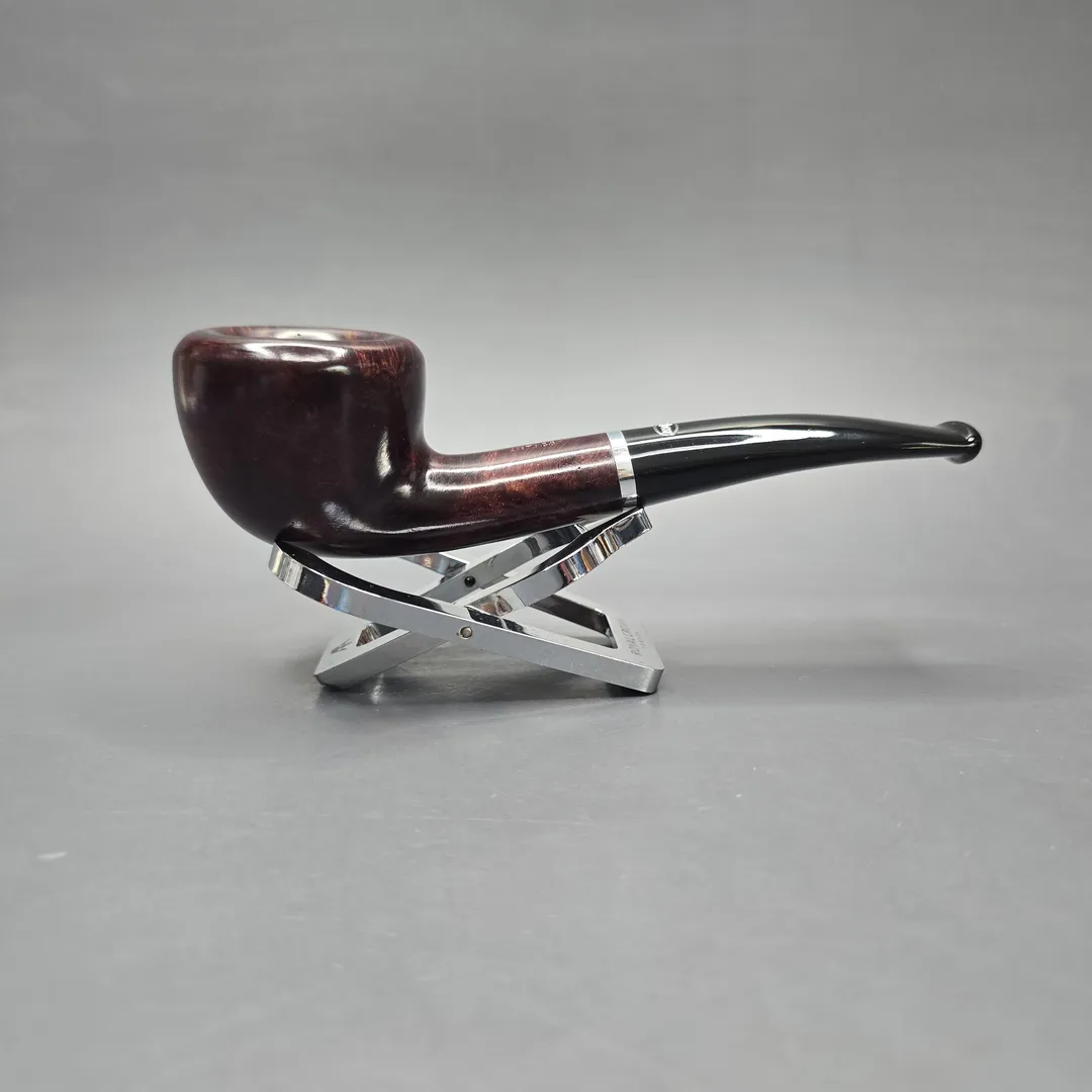 Rossi Rubino Antico 8316 Smooth Pot w/ Nickel Briar Pipe, New, 6mm - Image 2