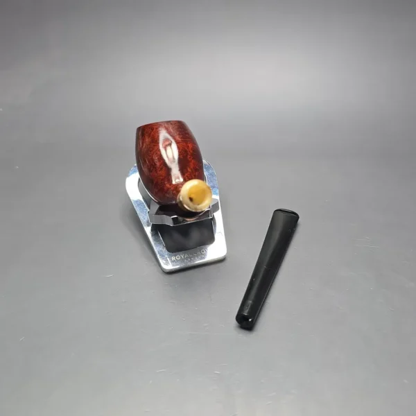 MBSD Briars Modern Masters 3 Smooth Tulip w/ Faux Horn Handmade Briar Pipe, New - Image 15