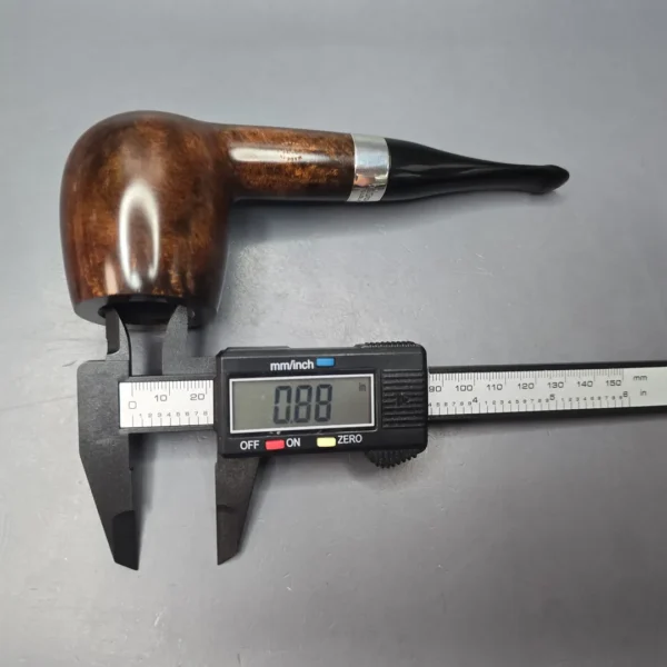 Peterson House Pipe Oak Smooth Billiard w/ Silver Briar Pipe, New - Image 14