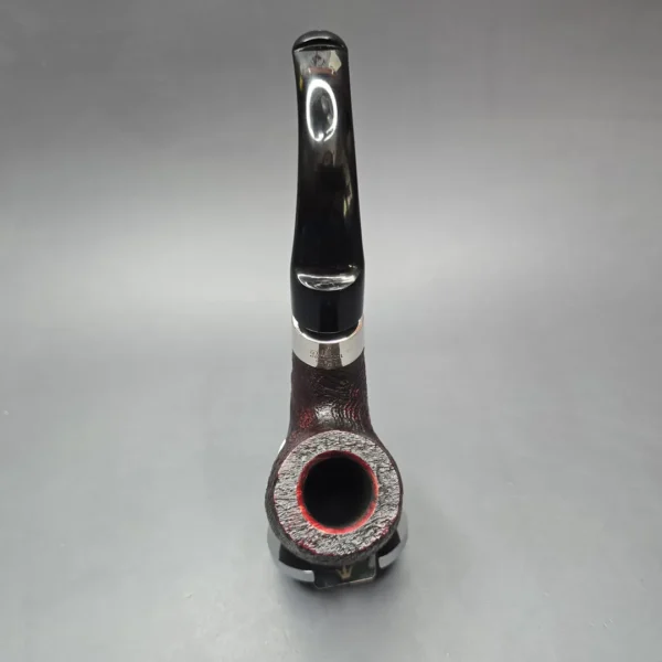Peterson House Pipe Sandblasted Oom Paul w/ Silver Briar Pipe, New - Image 9