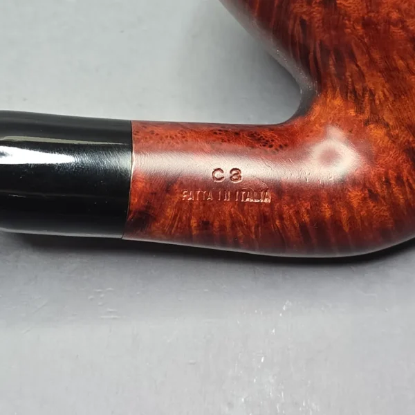 Calibano (Mastro de Paja) 101 S C3 Smooth Bent Billiard Estate Briar Pipe, Unsmoked - Image 12