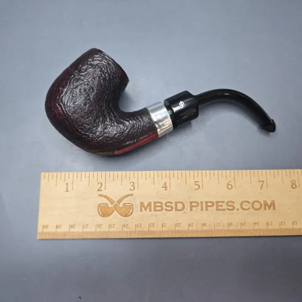 Peterson House Pipe Sandblasted Oom Paul w/ Silver Briar Pipe, New - Image 12