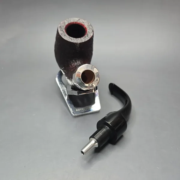Peterson House Pipe Sandblasted Oom Paul w/ Silver Briar Pipe, New - Image 14