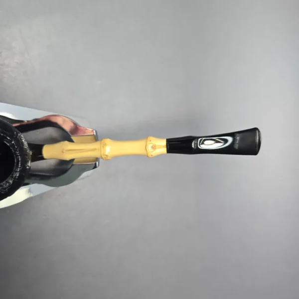 MBSD Briars Modern Masters 1 Sandblasted Peewit w/ Bamboo Handmade Briar Pipe, New - Image 8