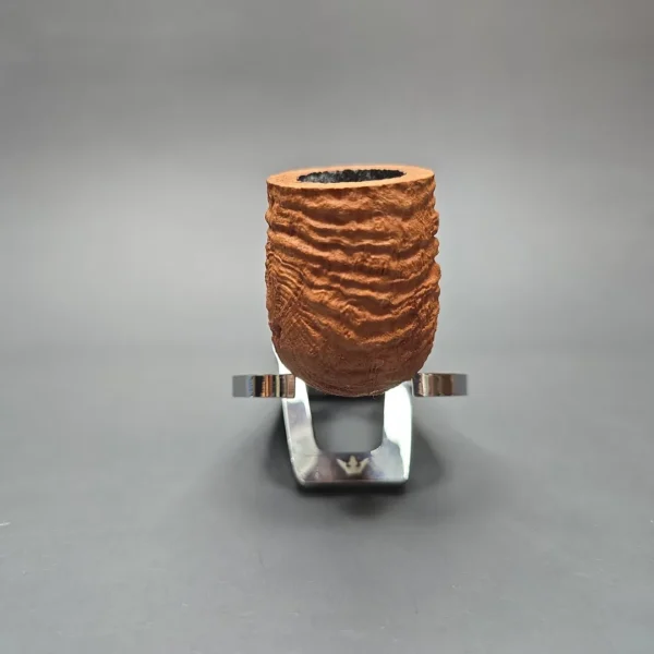 Pipe Tristan Sandblasted Billiard w/ Horn Handmade Briar Pipe, New - Image 3