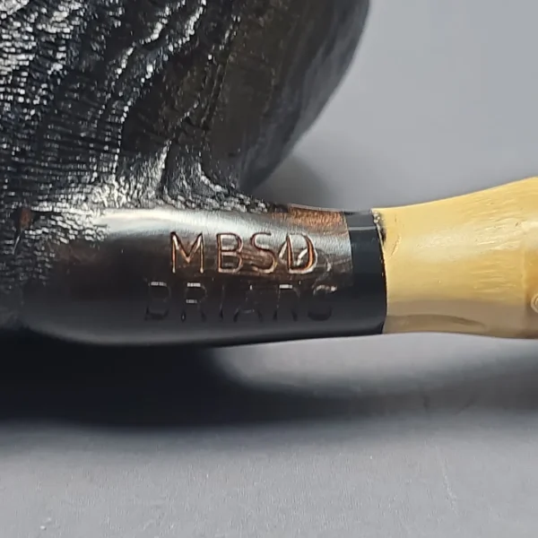 MBSD Briars Modern Masters 1 Sandblasted Peewit w/ Bamboo Handmade Briar Pipe, New - Image 11