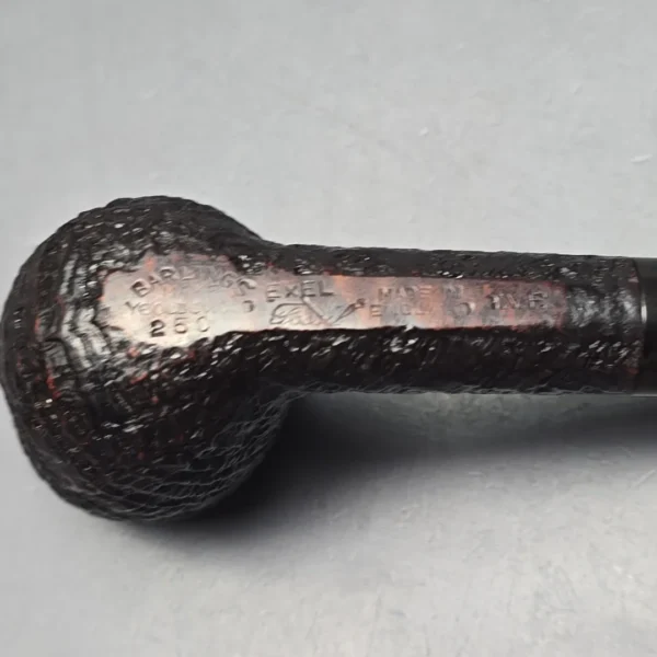 Barling's Make Pre-Transition YOW Fossil 250 EXEL Sandblasted Billiard Estate Briar Pipe, English Estates - Image 11