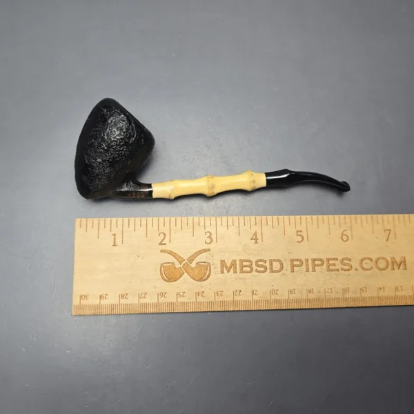 MBSD Briars Modern Masters 1 Sandblasted Peewit w/ Bamboo Handmade Briar Pipe, New - Image 13
