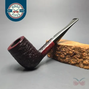 James Upshall Bark Group 6 Partially Rusticated Billiard Estate Briar Pipe, Unsmoked