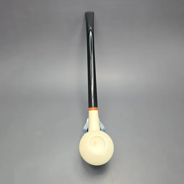 MBSD Meerschaum Deluxe Smooth Churchwarden Rhodesian Block Meerschaum Pipe, Briar-Mortise, New - Image 10