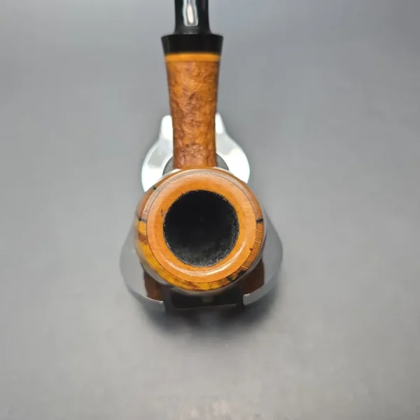 Papa Bear's Pipes by Tim Beaumont Sandblasted Apple w/ Spalted Poplar Handmade Briar Pipe, New - Image 7