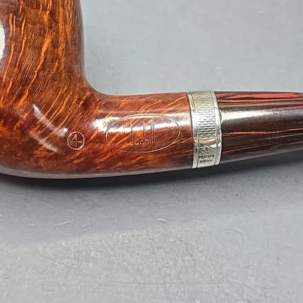 Dunhill 1994 Amber Root Quaint Smooth Author w/ Silver Estate Briar Pipe, Unsmoked - Image 10