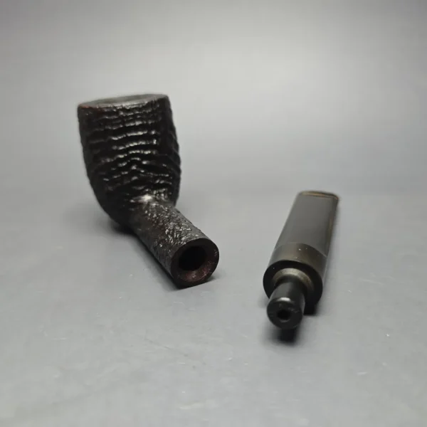 Barling's Make Pre-Transition YOW Fossil 250 EXEL Sandblasted Billiard Estate Briar Pipe, English Estates - Image 12