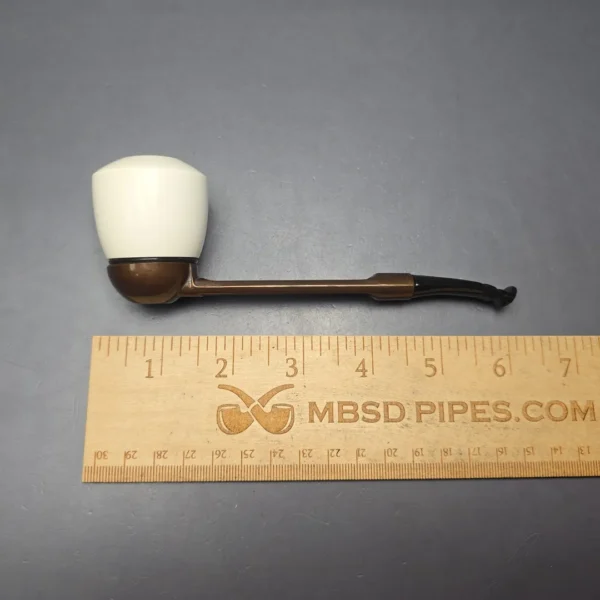 Falcon Extra Dental w/ MBSD Meerschaum Dublin Block Meerschaum Bowl Pipe, New - Image 11