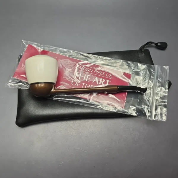 Falcon Extra Dental w/ MBSD Meerschaum Dublin Block Meerschaum Bowl Pipe, New - Image 13