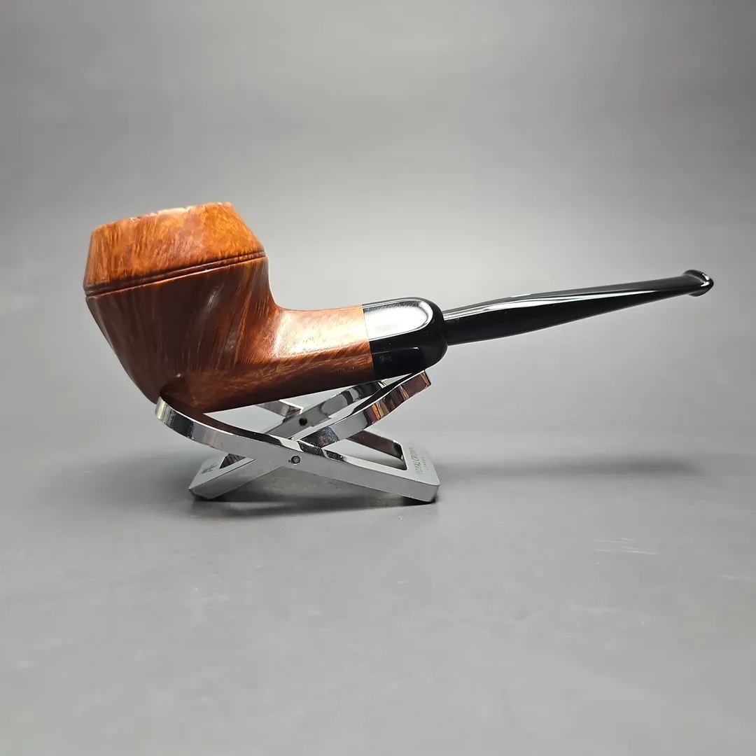 Castello "Castello" 4K Smooth Bulldog w/ Lucite Mount Estate Briar Pipe, Italian Estates - Image 2