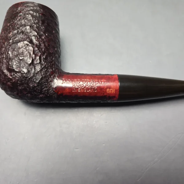 James Upshall Bark Group 6 Partially Rusticated Billiard Estate Briar Pipe, Unsmoked - Image 11