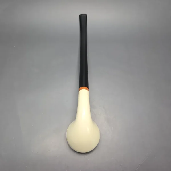 MBSD Meerschaum Deluxe Smooth Churchwarden Rhodesian Block Meerschaum Pipe, Briar-Mortise, New - Image 11