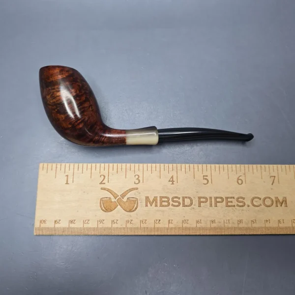 MBSD Briars Modern Masters 3 Smooth Tulip w/ Faux Horn Handmade Briar Pipe, New - Image 12