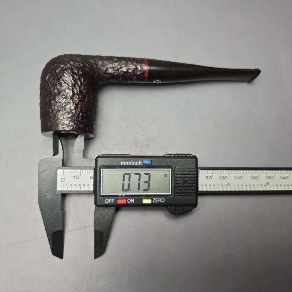James Upshall Bark Group 6 Partially Rusticated Billiard Estate Briar Pipe, Unsmoked - Image 12