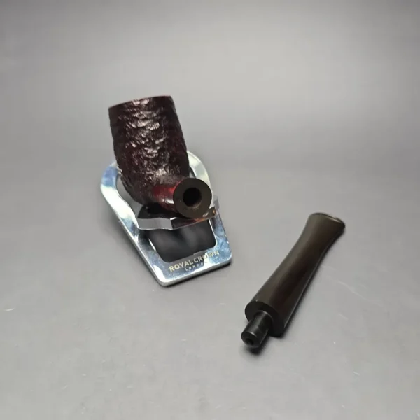 James Upshall Bark Group 6 Partially Rusticated Billiard Estate Briar Pipe, Unsmoked - Image 14