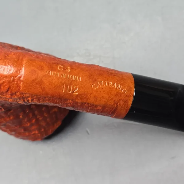 Calibano (Mastro de Paja) 102 C4 Sandblasted Dublin Estate Briar Pipe, Unsmoked - Image 10