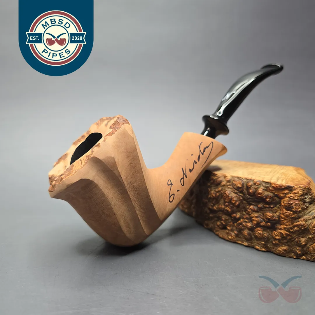 Nording Signature Natural Smooth Freehand Estate Briar Pipe, Unsmoked