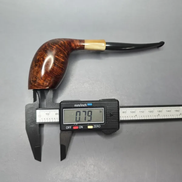 MBSD Briars Modern Masters 3 Smooth Tulip w/ Faux Horn Handmade Briar Pipe, New - Image 13