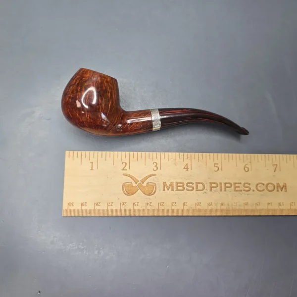 Dunhill 1994 Amber Root Quaint Smooth Author w/ Silver Estate Briar Pipe, Unsmoked - Image 12