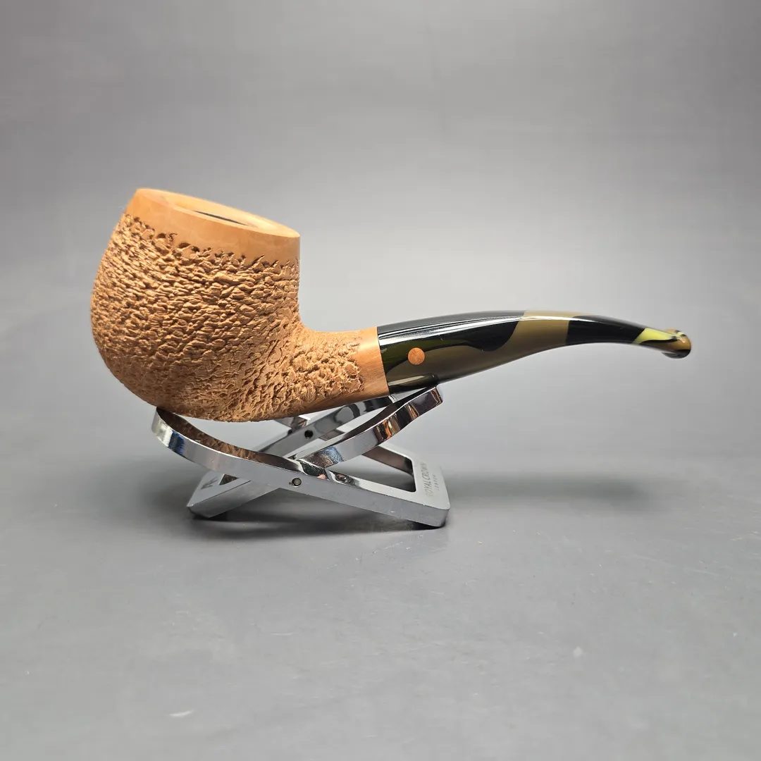 Moretti 2025 Partially Rusticated Apple Estate Briar Pipe, Italian Estates - Image 2