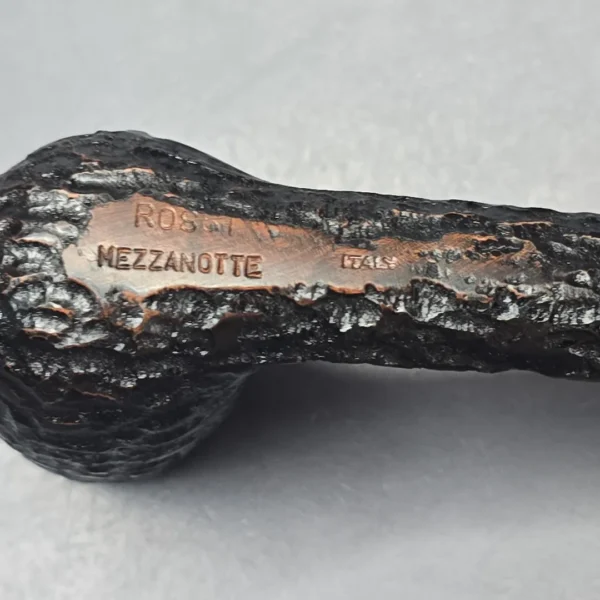 Rossi Mezzanotte 8801 Rusticated Canadian Briar Pipe, New - Image 11