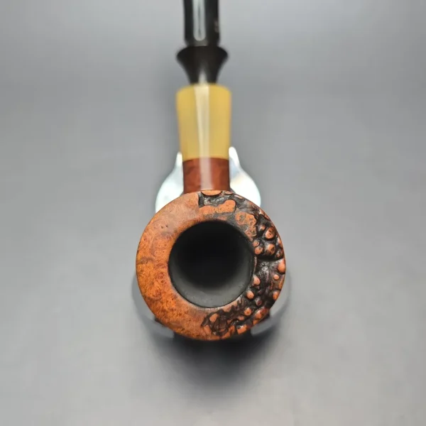 Savinelli Nonpareil 9128 Smooth Billiard w/ Horn Estate Briar Pipe, Italian Estates - Image 7