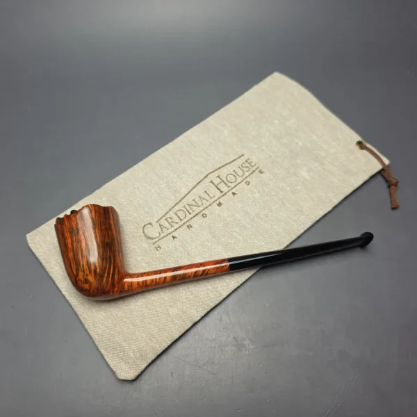 Walt Cannoy Cardinal House Langford Smooth Pencil Shank Dublin Handmade Briar Pipe, New - Image 15
