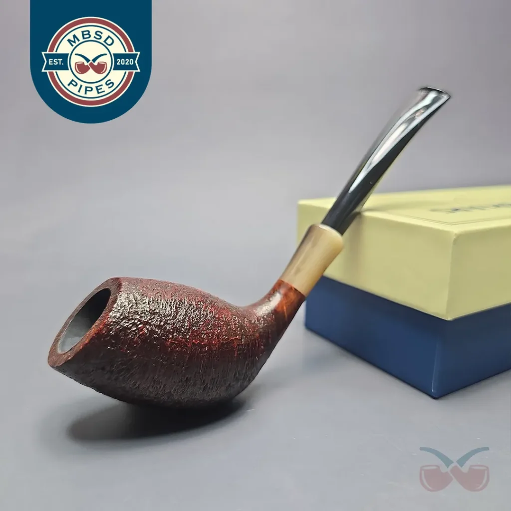 MBSD Briars Modern Masters 3 Sandblasted Tulip w/ Faux Horn Handmade Briar Pipe, New