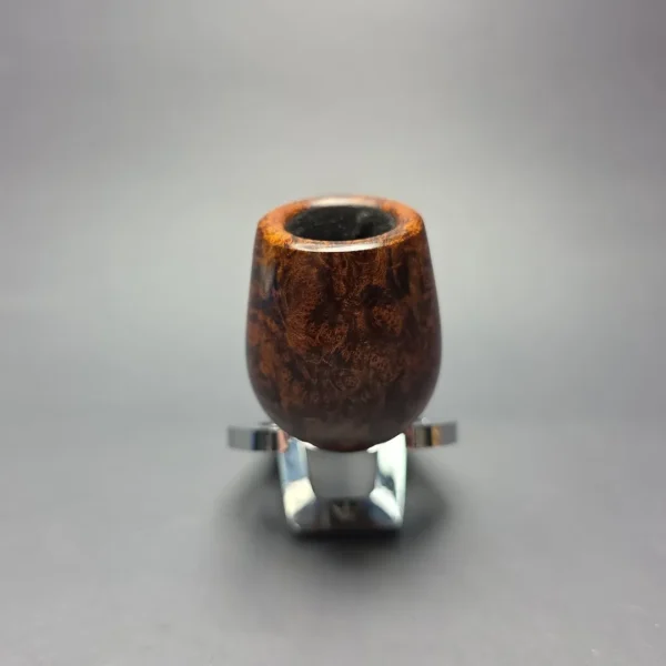 Brentegani Smooth Contrast Brandy w/ Horn Handmade Briar Pipe, New - Image 4