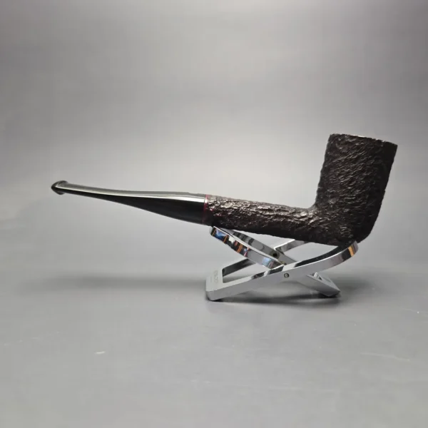 James Upshall Bark Group 6 Partially Rusticated Stack Billiard Estate Briar Pipe, Unsmoked - Image 3