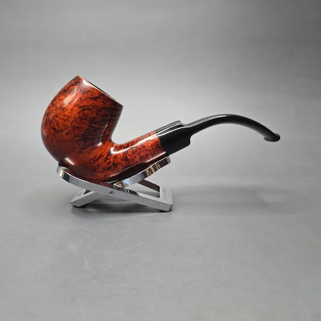 Calibano (Mastro de Paja) 101 S C2 Smooth Bent Billiard Estate Briar Pipe, Unsmoked - Image 2