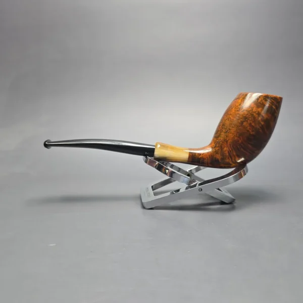 MBSD Briars Modern Masters 3 Smooth Tulip w/ Faux Horn Handmade Briar Pipe, New - Image 4