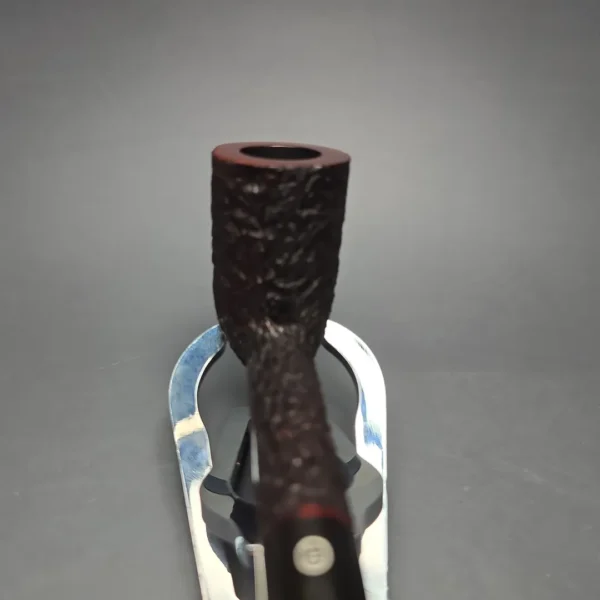 James Upshall Bark Group 6 Partially Rusticated Stack Billiard Estate Briar Pipe, Unsmoked - Image 5