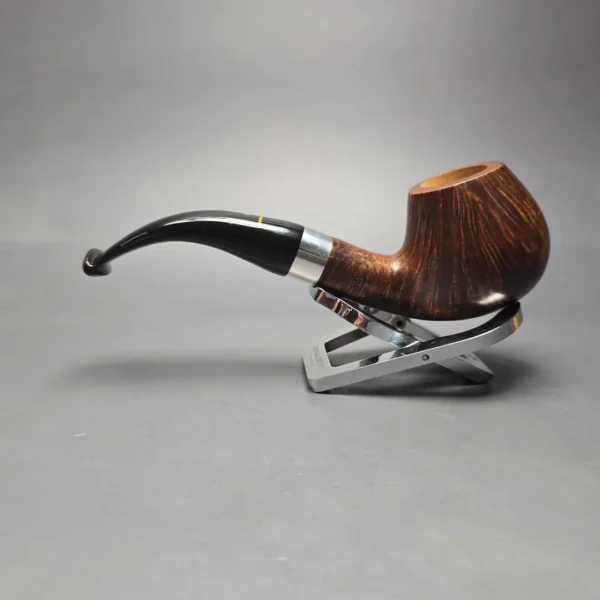Pipa Croci Smooth Brandy w/ Silver Estate Briar Pipe, Unsmoked, 9mm - Image 5