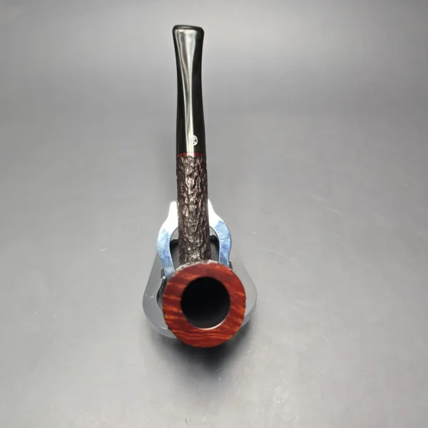 James Upshall Bark Group 6 Partially Rusticated Stack Billiard Estate Briar Pipe, Unsmoked - Image 8