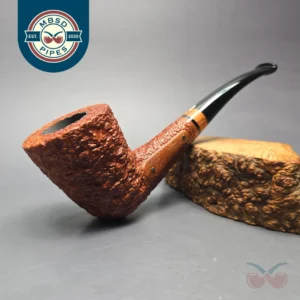 Castello Sea Rock Briar Great Line Rusticated Dublin w/ Briar Inlay Estate Briar Pipe, Italian Estates