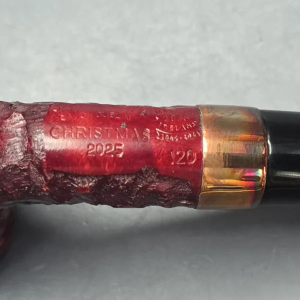 Peterson 2025 Christmas Pipe 120 Rusticated Dublin with Copper (Unsmoked Estate) - Image 11