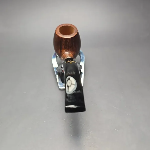 Pipa Croci Smooth Brandy w/ Silver Estate Briar Pipe, Unsmoked, 9mm - Image 6